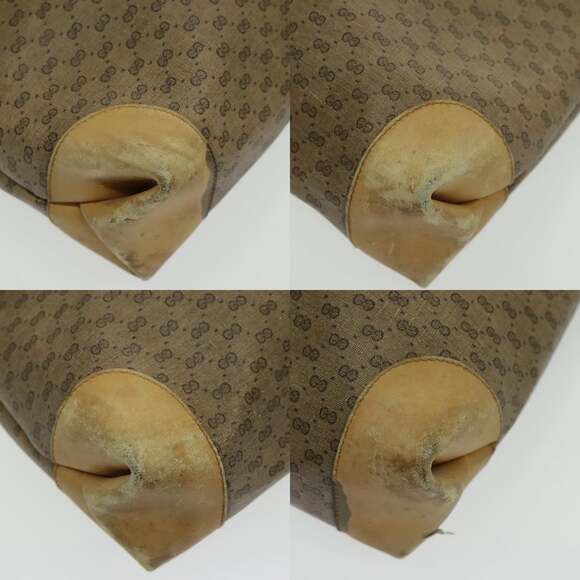 GUCCI Micro GG Canvas Tote Bag Pvc Leather Beige - Picture 10 of 12